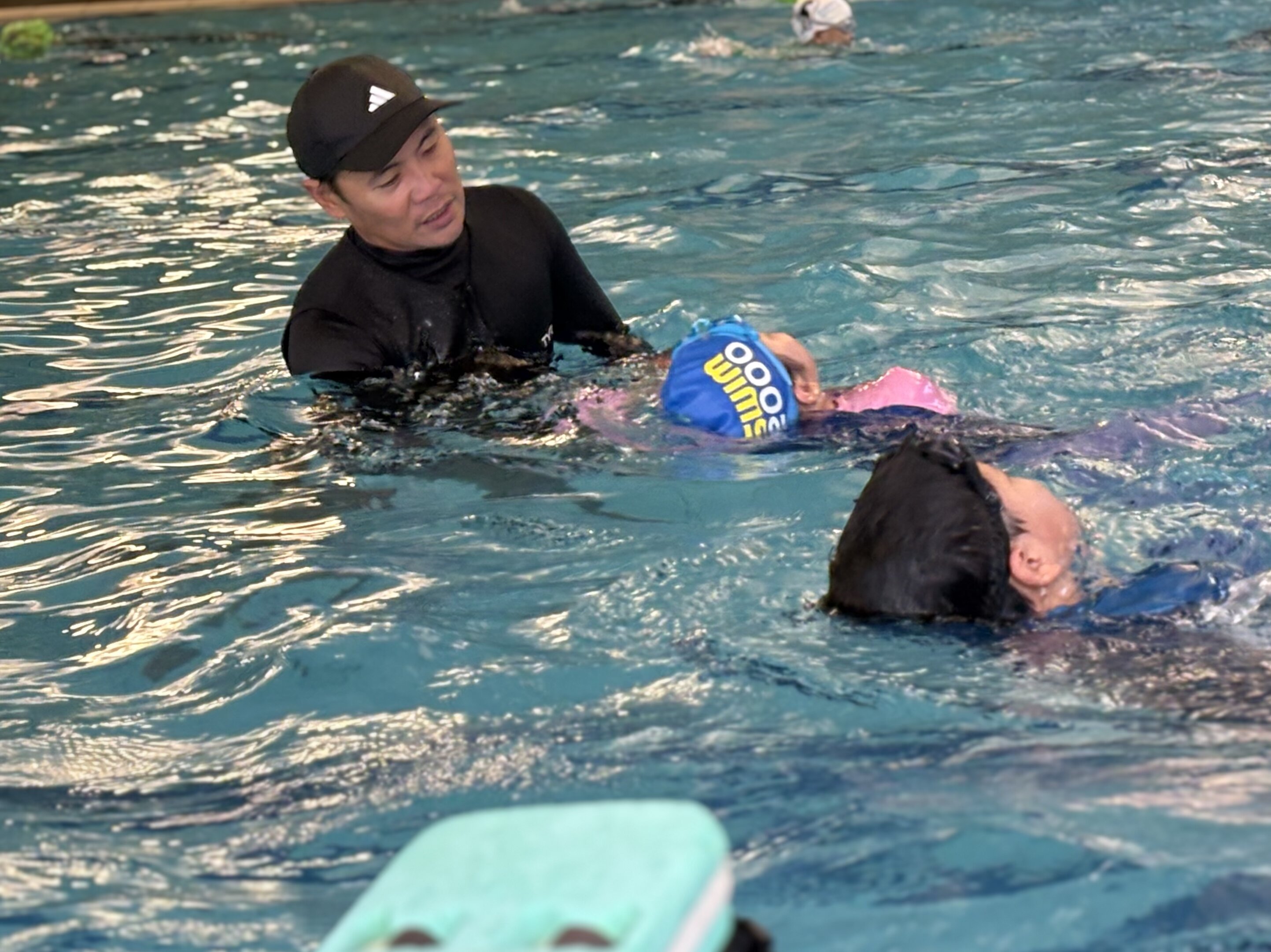 Student demonstrating correct stroke technique